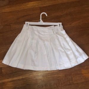 White pleated skirt
